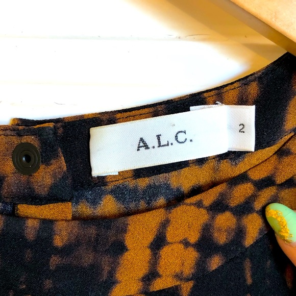 ALC 100% silk black & copper top size 2 - Picture 5 of 8